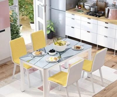 Glass Acrylic Table Top Restaurant Dining with 4 Chairs Banquet Wedding Event Table