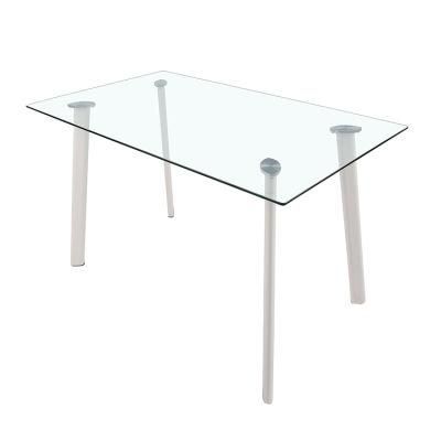 Modern Dining Room Furniture New Style Clear Tempered Glass Dining Table