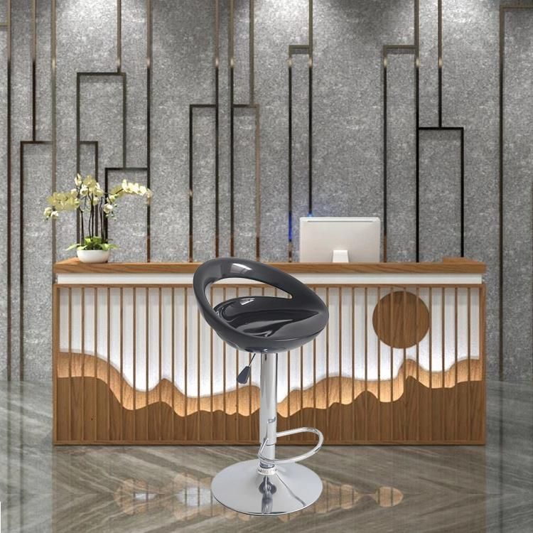 ABS Bar Stool with Chrome Base and Chrome Footrest