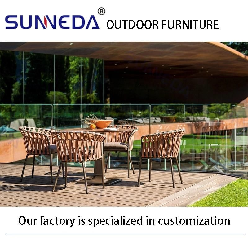 Nordic Style Popular Traditional Weaving Metal Wholesale Outdoor Sofa Set