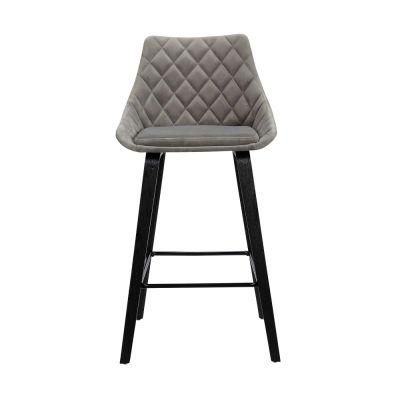 Luxury Nordic Velvet Bar Stool Modern Swivel Adjustable Metal High Counter Barstool Bar Chairs