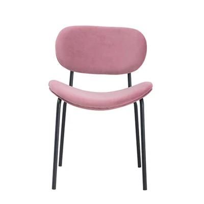 European Modern Restaurant Party Soft Fabric Dining Room Furniture Velvet Dining Chair