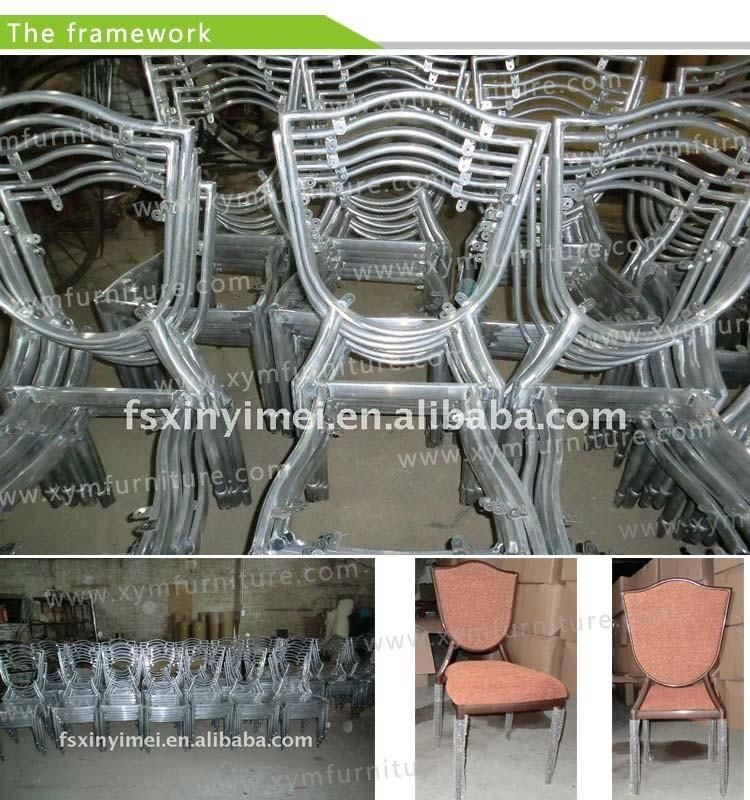 Fancy Elegant Star Hotel Resturant Metal Timber Look Chair (XYM-H22)