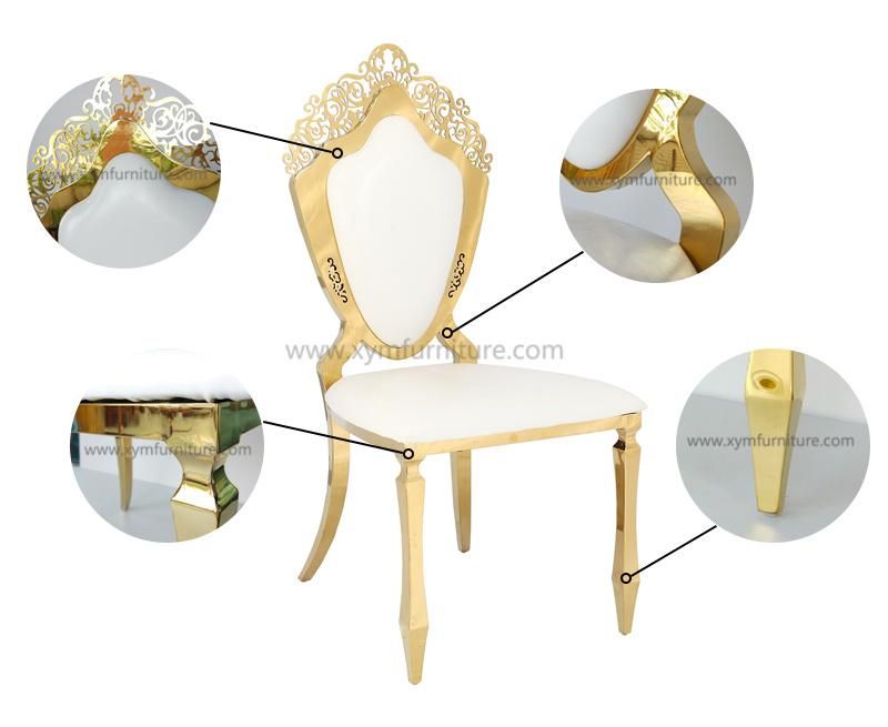 New Design Hotel Furniture Rose Golden Events Used Dining Stainless Steel Chair