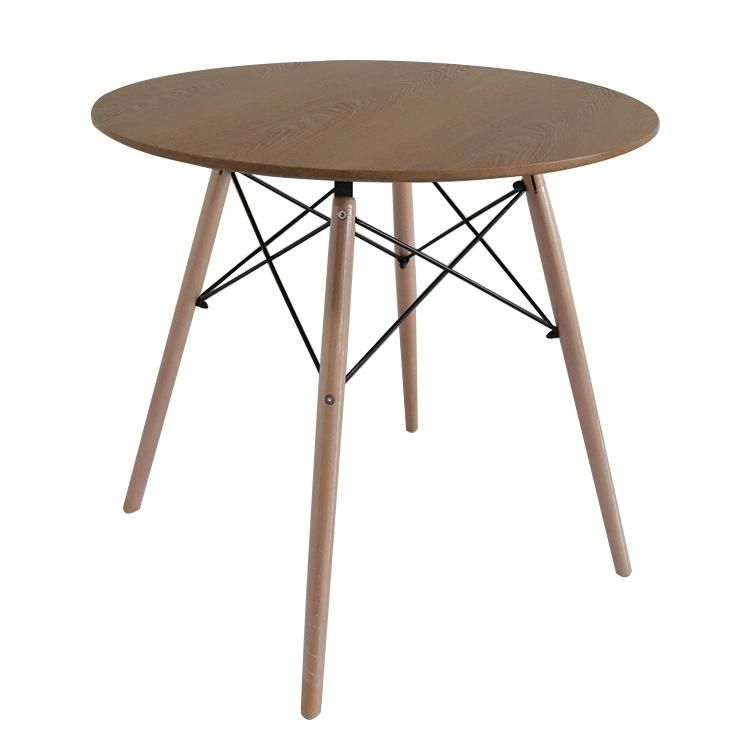 Chinese Bazhou Space Saving Small Round Wood Dining Table Cafe Designs Wooden Modern Decoration