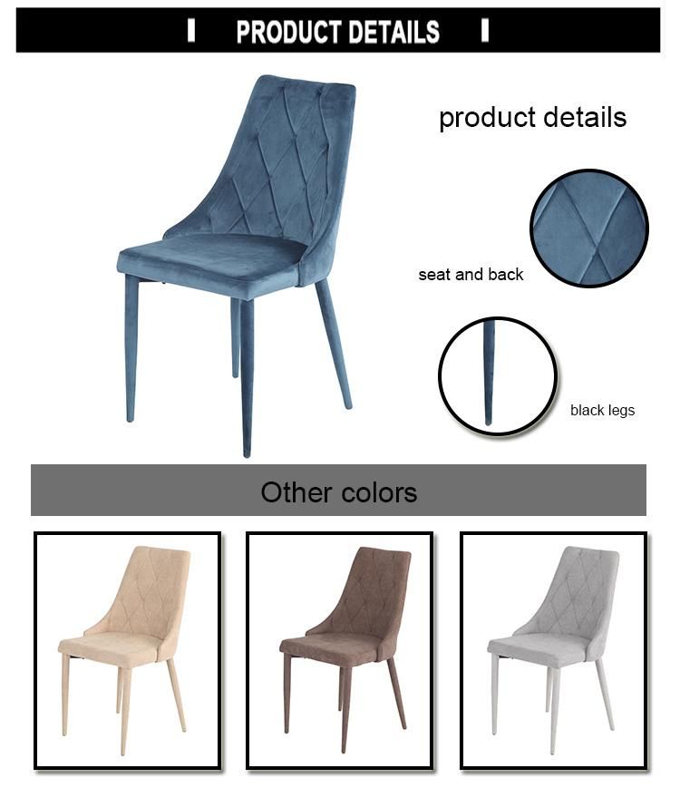 Top Sale Product Design Restaurant Dining Chairs Modern Blue Grey Designer Chair