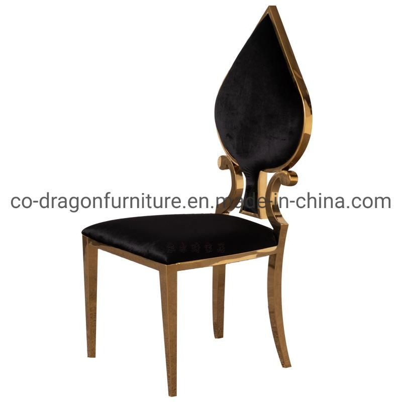 Home and Wedding Furniture Gold Stainless Steel Velvet Dining Chair