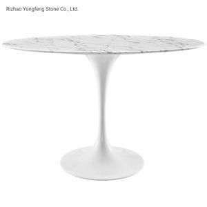 48&quot; White Natural Marble Top Dining Table