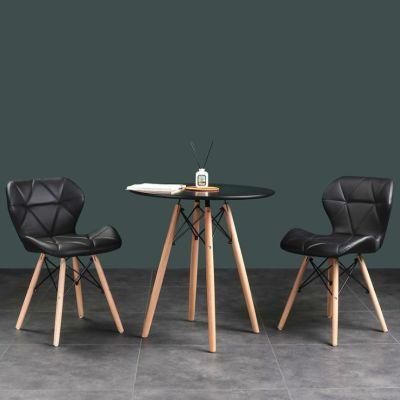 New Style Hot Sale Simple and Modern Northern Europe Style Leather Dining Chair Restaurant Negotiation Dining Chairs