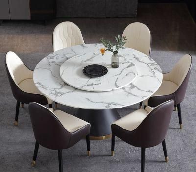 Luxury Gold Stainless Steel Furniture Round Dining Table