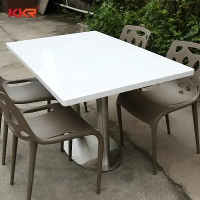 Composite Acrylic Faux Stone Solid Surface Table Tops Veneer Dining Table/Apartment Dining Room Furniture Tables