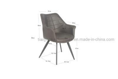 Molded Fabric Upholstered Dining Room Chair Restaurant Coffee Shop Dining Chairs with Metal Legs