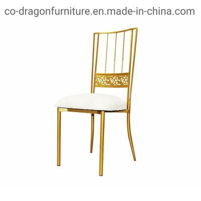 Wholesale Gold Steel Dining Chair with Leather for Home Furniture