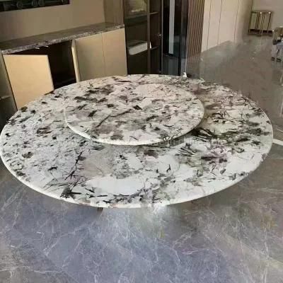 Natural Stone Round White/Grey/Black Marble Top Dining Table