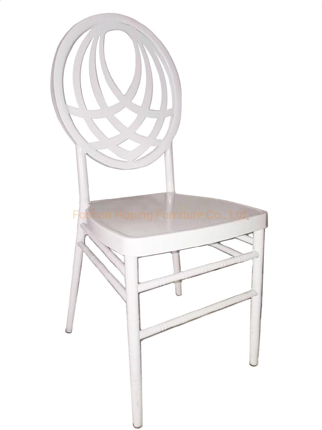 Luxury Event Furniture Royal Crown for Event Wedding Use Resin PC Iron Aluminum Metal Clear Silla Tiffany Transparent White Gold Chiavari Napoleon Chair