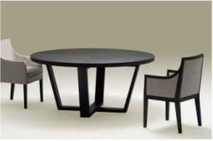 High Garde Solid Woodround Dining Table with Wood Leg (DT029)