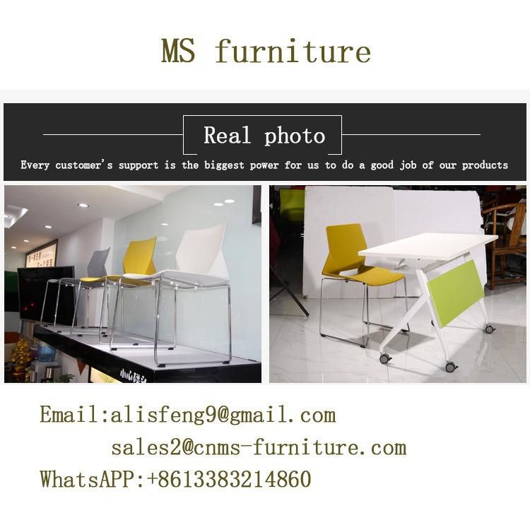 Leisure Outdoor All Plastic Yellow Stool Back Custom Manager Office Chair