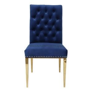 Dining Chair Modern Chair with Tufted in Gold with Velvet