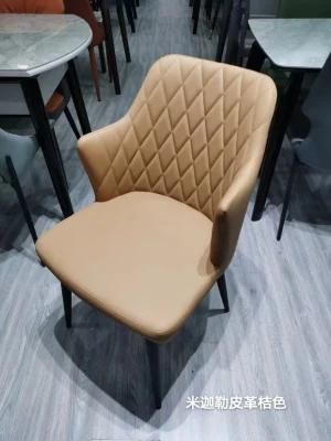 Factory Price Restaurant Velvet Designer Metal Leg Dining Chair Modern Fabric Dining Chairs