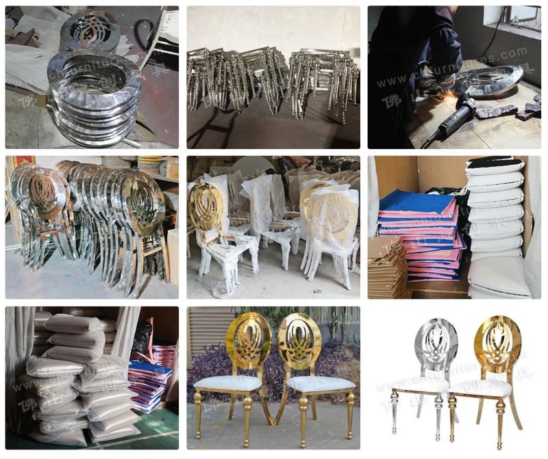 Foshan 2020 Hot Selling Gold Stainless Steel Banquet Event Chair