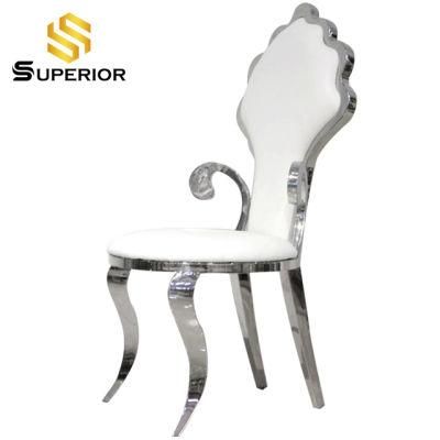 Modern Luxury Metal Gold Wedding Tiffany Banquet Synthetic Leather Chairs