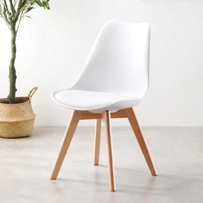 Living Room Leisure Chair Wood Legs PU Cushion Seat