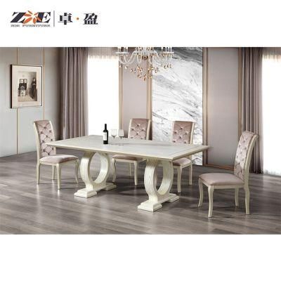 Wholesale Design Luxury Wooden Veneer Dining Table and Chairs