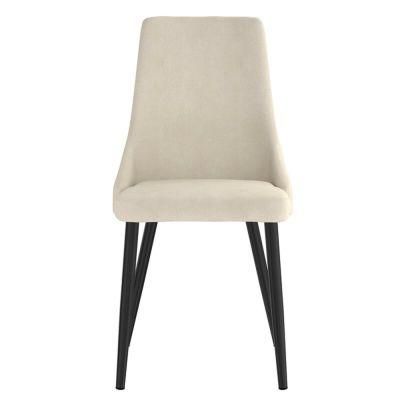 Twolf Luxury Restaurant Stainless Steel Legs Upholstered Armchair Velvet Dining Room Chairs Modern