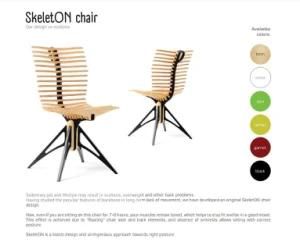 Correct Posture Chair Wooden Skeleon Chair