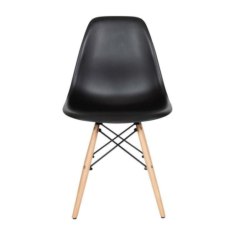 Modern Designer Living Room Modern Design Plastic Dining Chair with Beech Wood Legs