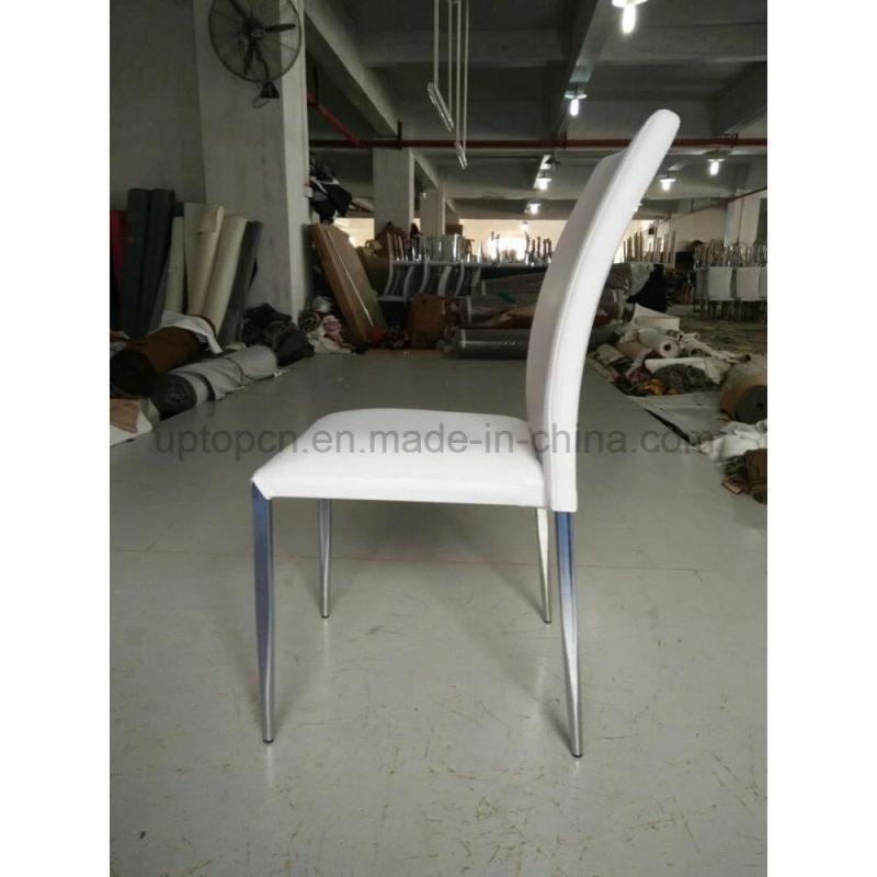 Optional Color Steel Frame Leather Wedding Dining Chair