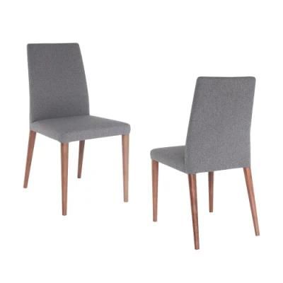 Wooden Fabric Chair Cheap High Back Modern Dining Chair