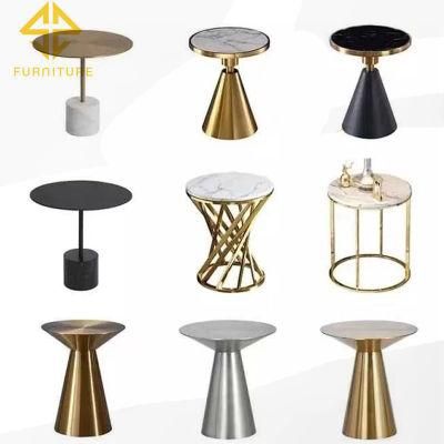 Hot Sale Design Modern Furniture Living Room Table Basse Tempered Round Glass Gold Coffee Tables