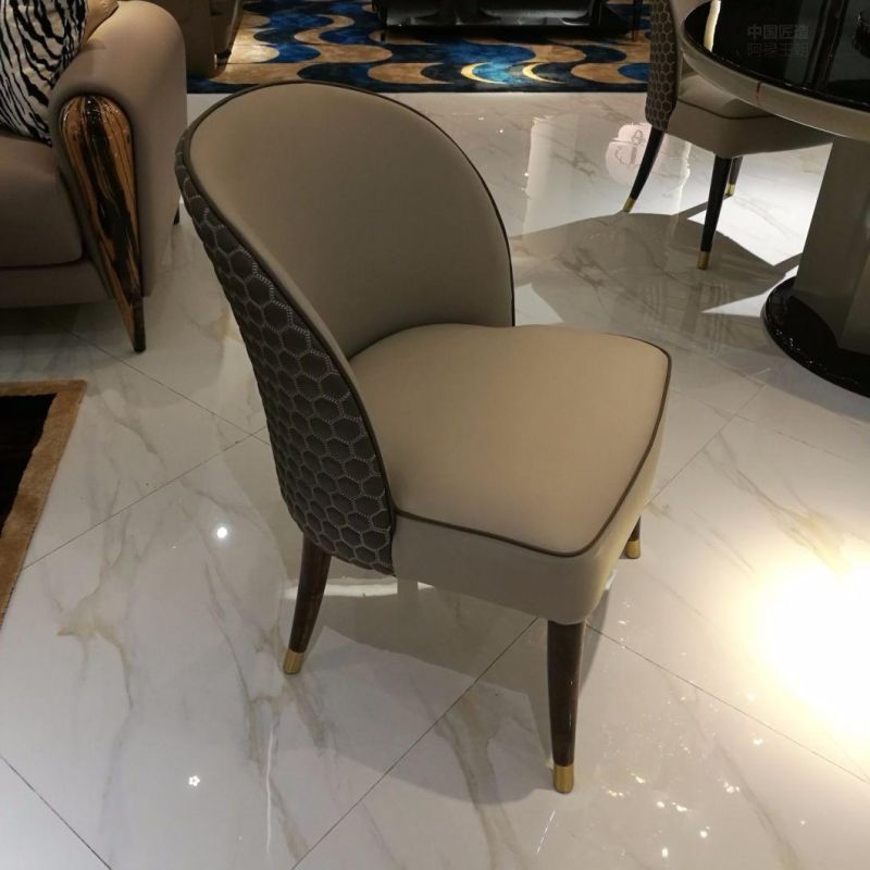 Luxury Modern Italian Style Armchair Hotel Furniture Restaurant Set Dining Furniture PU Leather Dining Chair for Dining Room