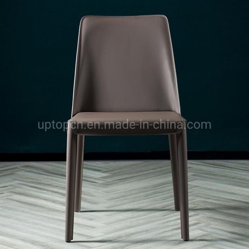 (SP-LC828) Modern Classic Design Chair Durable Saddle Leather Dining Chair