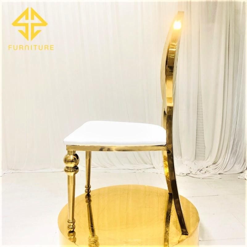 New Design Golden Event Restaurant Phoenix Metal Dining Chair