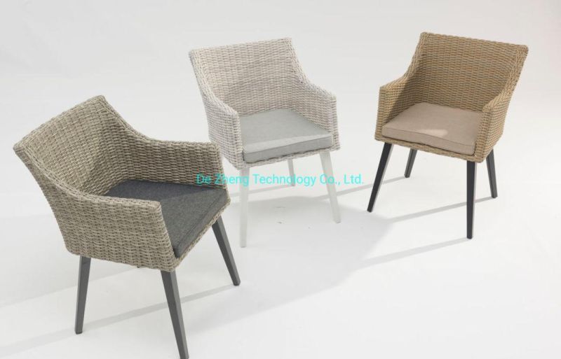 All Weather Rattan Chair Factory Price Modern White Aluminum Outdoor Furniture Patio Furniture Outdoor Dining Sets