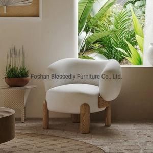 Wooden Furniture Wood Leg Fabric Chair Home Furniture Lazy Chair