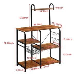 Living Room Bedroom Kitchen Metal Frame Free Standing Storage Leaning Ladder Shelf Bookshelf