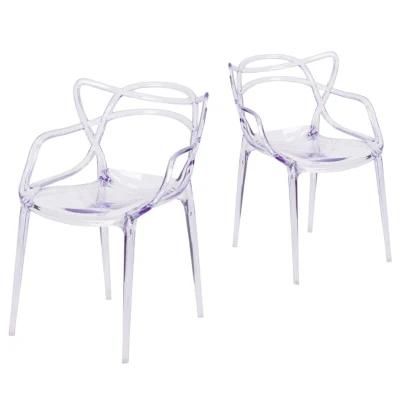 Clear Acrylic Crystal Wedding Chair Transparent Resin Princess Chair with Arm Rest