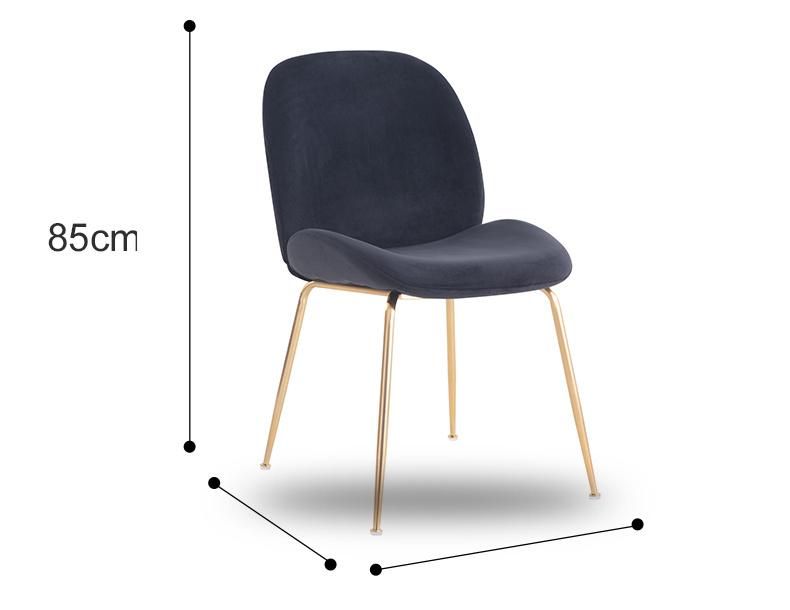Leather/ Fabric Cafe Furniture Customechair Furniture Restaurant Horeca Furniture Velvet Gold Dining Chair