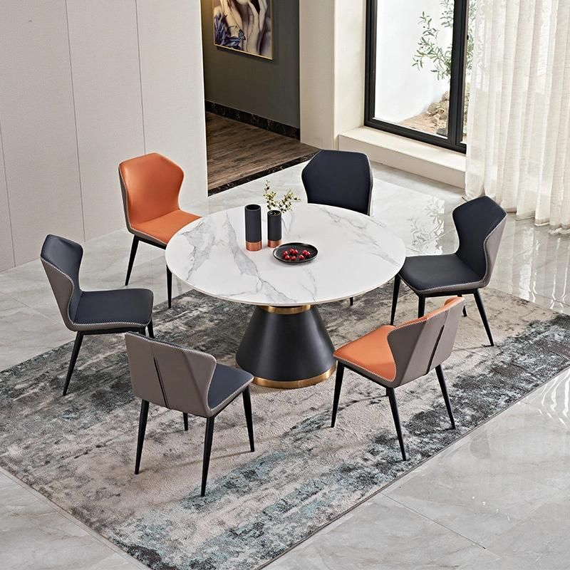 Hot Sales Dining Table Small Apartment Modern Round Soft Tables