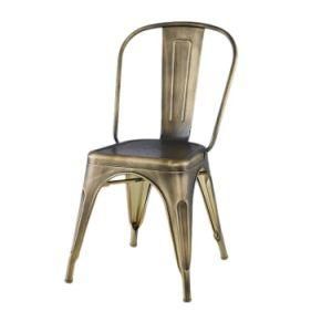 Modern Outdoor Furniture Colorful Matte Metal Outdoor Dining Chair