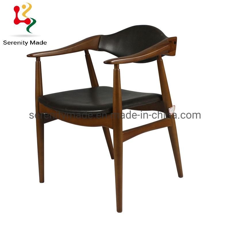 Restaurant Furniture Wooden Frame Dining Armchair Coffee Shop Chair