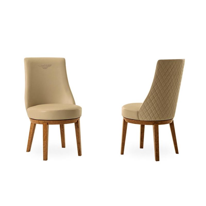 Zhida Home Furniture Supplier High Quality Italian Style Modern Living Room Solid Wood Leg Leisure Chair Hotel Restaurant Dining Room Fabric Dining Chair