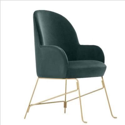 Modern Fabric Dining Room Furniture Luxury Brushed Brass Gold Velvet Dining Chair