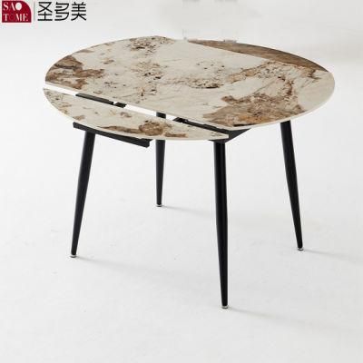 Modern Design Space Saving Square Round Combination Dining Table