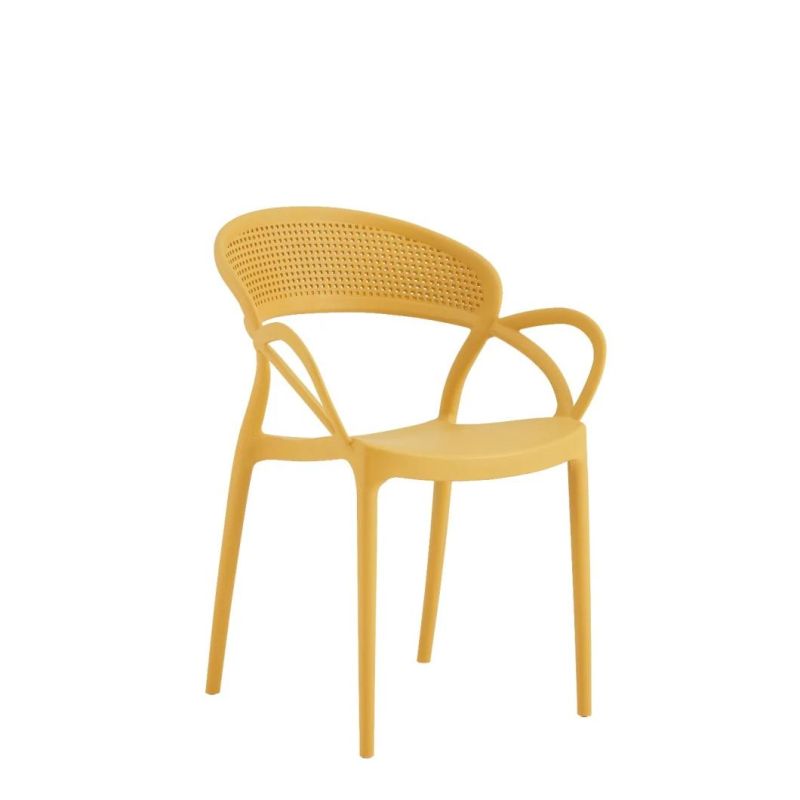 Cheap Wholesale Moon Seat Heavy Duty Stackable Ergonom Plastic Chair for Dining Restaurant Chair