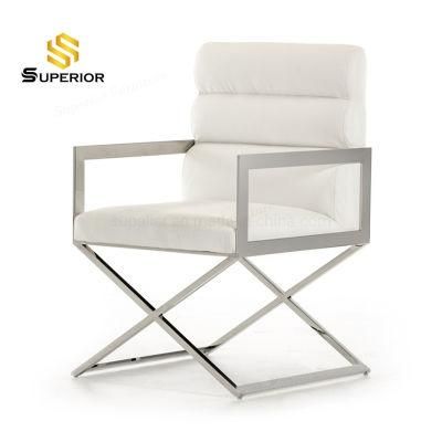 Stainless Steel Furniture Dining Room Armrest Chairs for Living