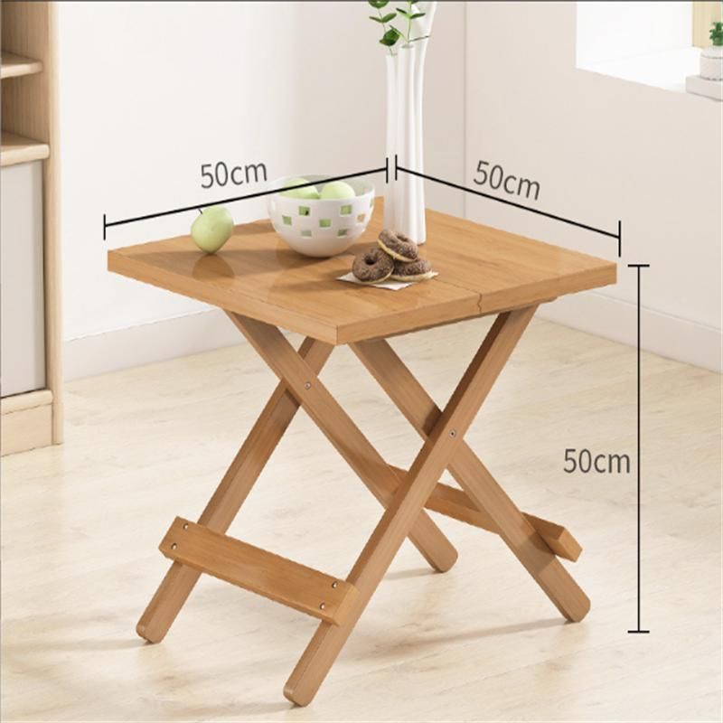 Bamboo Round Outdoor Picnic Table Portable Folding Picnic Table
